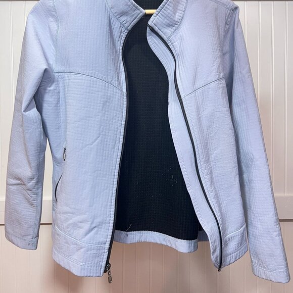 Eddie Bauer Women's Lightweight Full Zip Stand Collar Jacket Gray Blue Size S - Picture 9 of 10